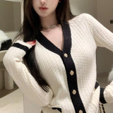 バイカラーニットカーディガン(2COLOR)AT1334