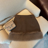 裾ファーミニスカート(3COLOR)AB1208