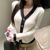 バイカラーニットカーディガン(2COLOR)AT1334