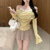 フラワードレープトップス(2COLOR)AT1337