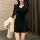 ウエストタッチニットワンピース(3COLOR)AO1829