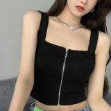 フロントジップショートサマーニット(2COLOR)AT1273