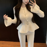 ベルト付きぺプラムニット(3COLOR)AT1346