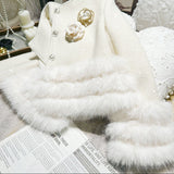 エレガントファーノーカラーコートAJ1187