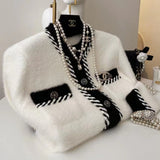 ダブルステッチモノトーンカーディガン(2COLOR)AT1296