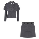 ケープニットグレーセットアップAS1697