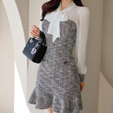 タイ付きドッキングワンピースAO1704