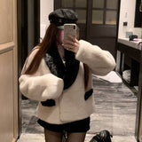 モノトーンジャケットファーコートAJ1193