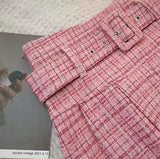 ベルト付きプリーツミニスカート(3COLOR)AB1194