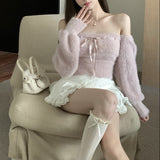 ショートボレロ付きチューブトップニット(2COLOR)AT1397