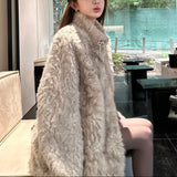 ポイントリボンファーコート(3COLOR)AJ1185