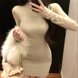 切り替えタートルニットワンピース(2COLOR)AO1821