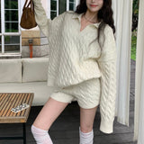 リラクシーケーブルニットセットアップ(2COLOR)AS1582