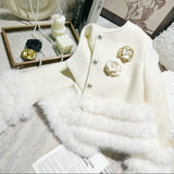 エレガントファーノーカラーコートAJ1187