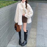 ポイントリボンファーコート(3COLOR)AJ1185