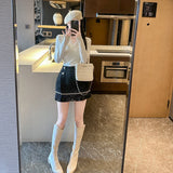 裾フリルツイードスカート(2COLOR)AB1207