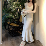 切り替えマーメイドロングワンピースAO1835