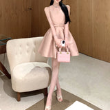 ラウンドネックAラインワンピース(3COLOR)AO1726