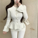 ベルト付きぺプラムニット(3COLOR)AT1346