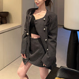 ダブルブレストジャケットセットアップAS1685