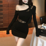 レースカットフィットワンピースAO1837