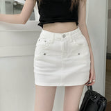 ホワイトデニムスカートAB1202