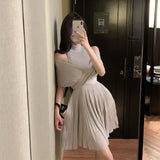 クロスニットワンピース(2COLOR)AO1778