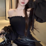 バルーンスリーブオフショルトップス(2COLOR)AT1349