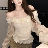 デコルテフラワーブラウスAT1419