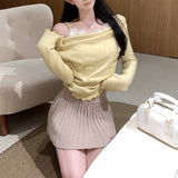 フラワードレープトップス(2COLOR)AT1337