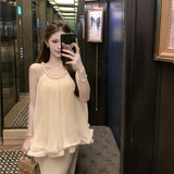 パールネックシフォンブラウス(3COLOR)AT1348