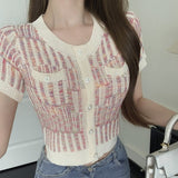 MIXツイードサマーニットAT1272