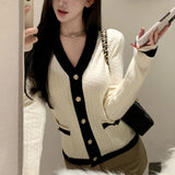 バイカラーニットカーディガン(2COLOR)AT1334