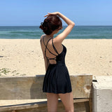 バッククロスワンピーススイムウェア(2COLOR)AW1085