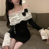 フレンチレースモノトーンワンピースAO1813