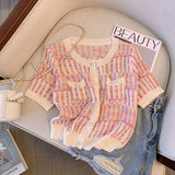 MIXツイードサマーニットAT1272