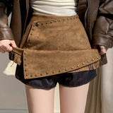 スタッズスエードスカート(2COLOR)AB1206