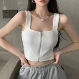 フロントジップショートサマーニット(2COLOR)AT1273