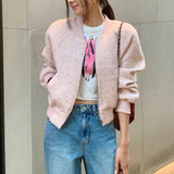 ジップツイードブルゾン(2COLOR)AJ1154