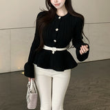 ベルト付きぺプラムニット(3COLOR)AT1346