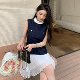 ボトルネック切り替えプリーツワンピースAO1757