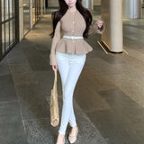 ベルト付きぺプラムニット(3COLOR)AT1346