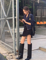 ジップツイードブルゾン(2COLOR)AJ1154