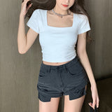 スクエアネックシンプルカットソー(3COLOR)AT1281