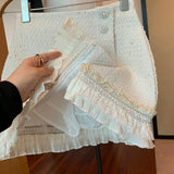 裾フリルツイードスカート(2COLOR)AB1207