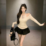 レースキャミソールドットカットソーAT1408