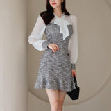 タイ付きドッキングワンピースAO1704