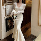 切り替えマーメイドロングワンピースAO1835