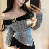 ヘムカットオフショルカットソー(2COLOR)AT1407