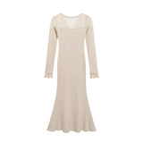 ショルダーレースマーメイドワンピース(2COLOR)AO1702